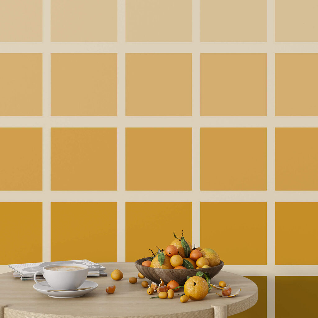 Quadrati gialli e marroni