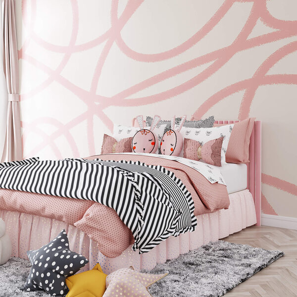 Linee rosa su sfondo bianco Linee rosa su sfondo bianco