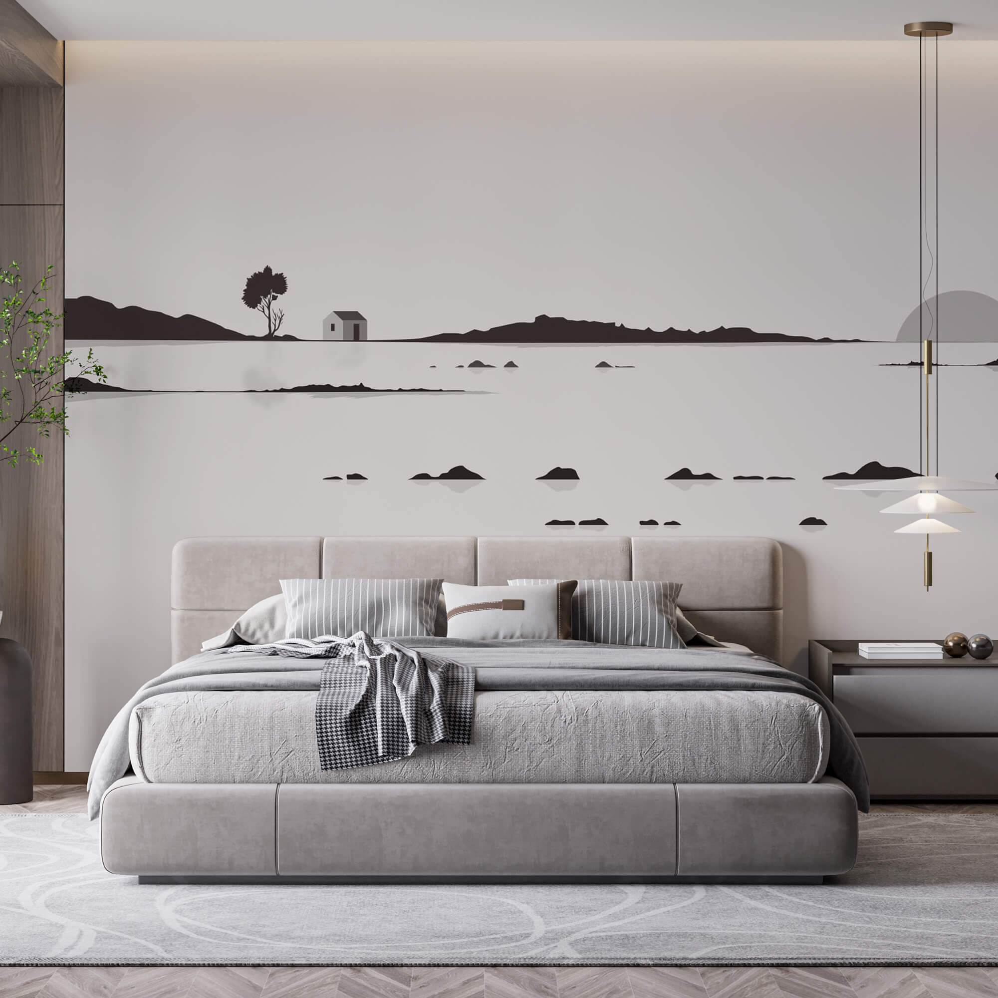 Casa in mezzo a un lago