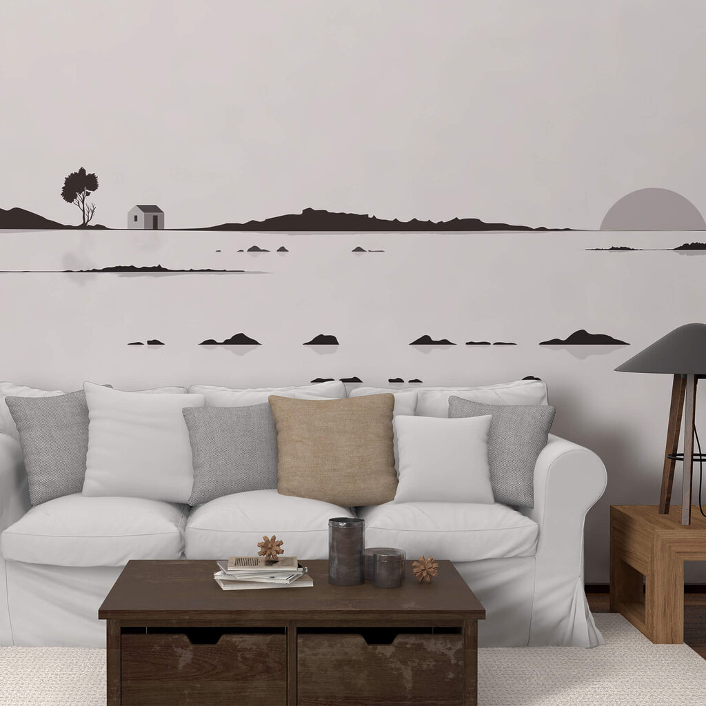 Casa in mezzo a un lago