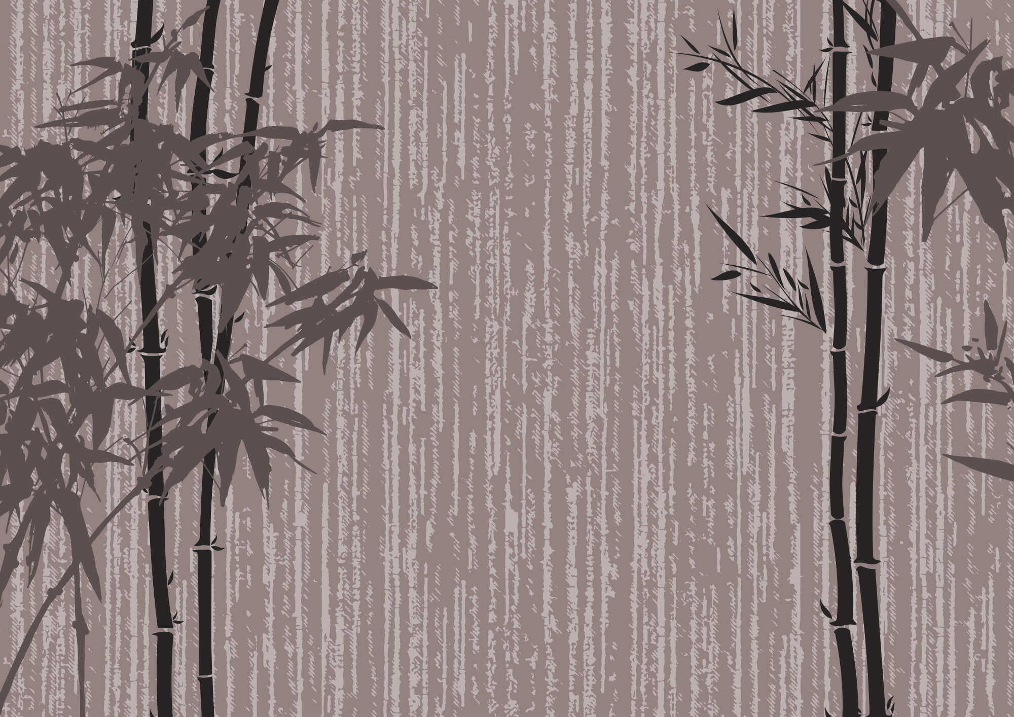Bamboo trees on a wall