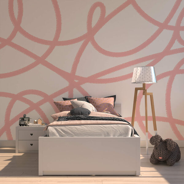 Linee rosa su sfondo bianco Linee rosa su sfondo bianco