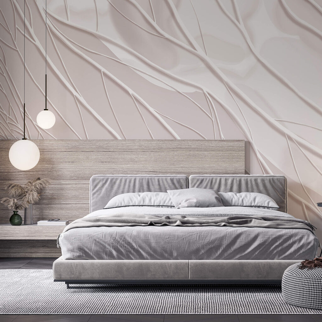 Linee bianche su una superficie bianca