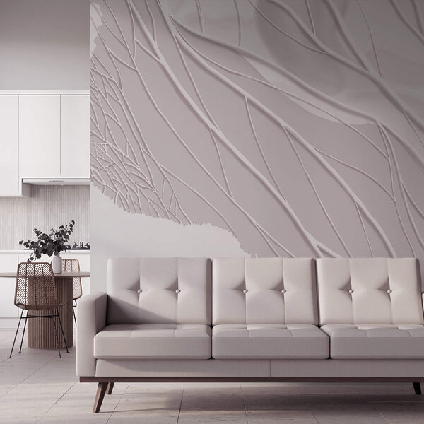 Linee bianche su una superficie bianca