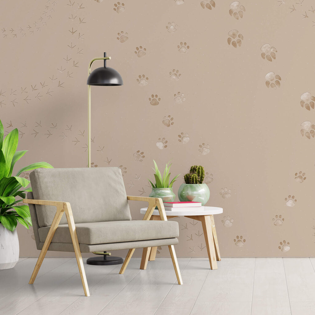 Modello di impronte di zampe e uccelli