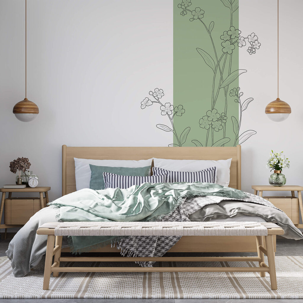 Disegno di fiori e foglie