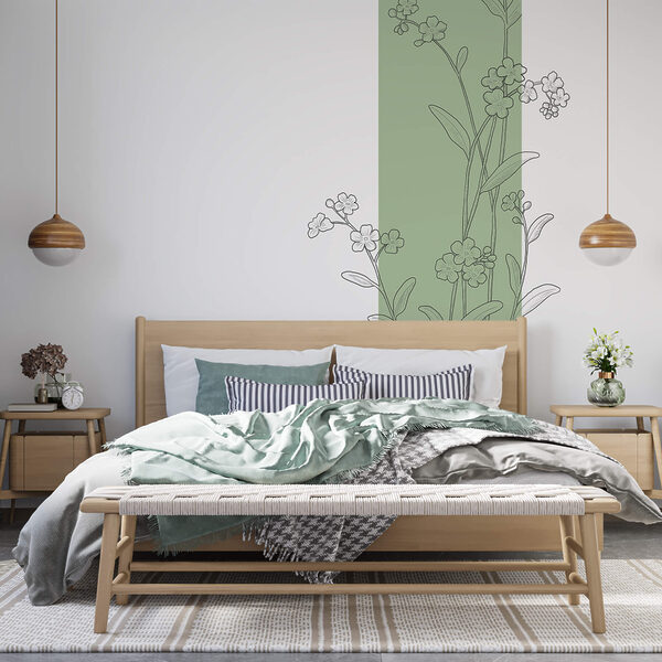 Disegno di fiori e foglie