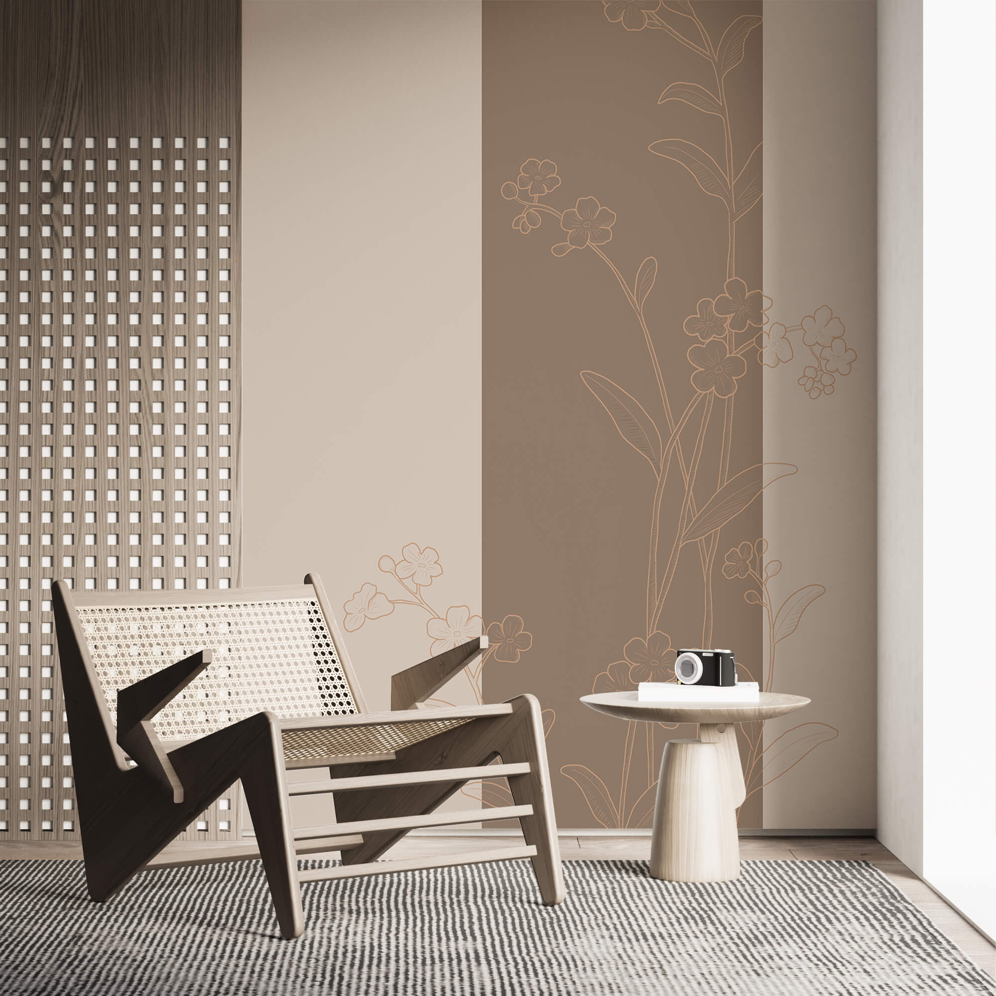 Elegante disegno floreale su sfondo rilassante