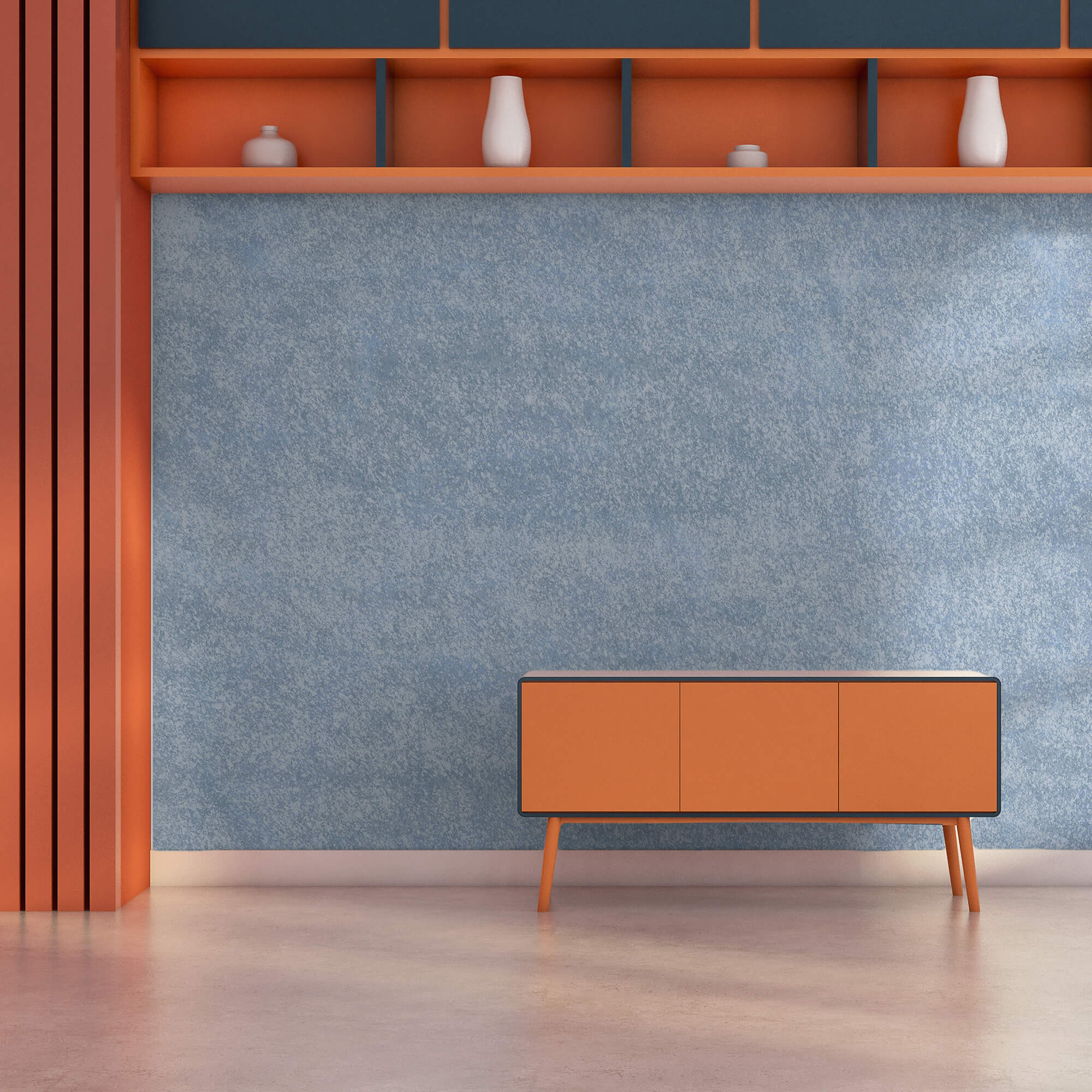 Superficie maculata blu e bianca