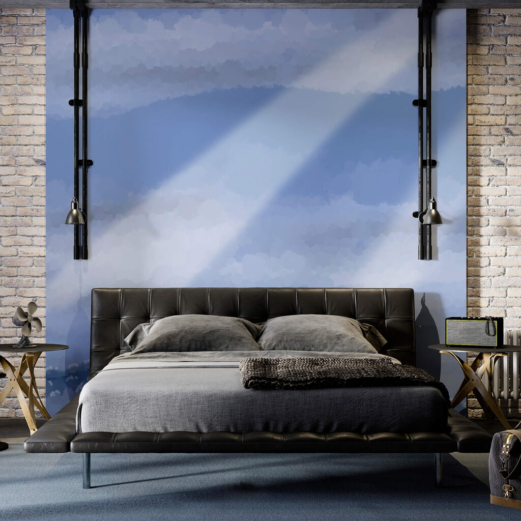 Nuvole e fasci di luce nel cielo