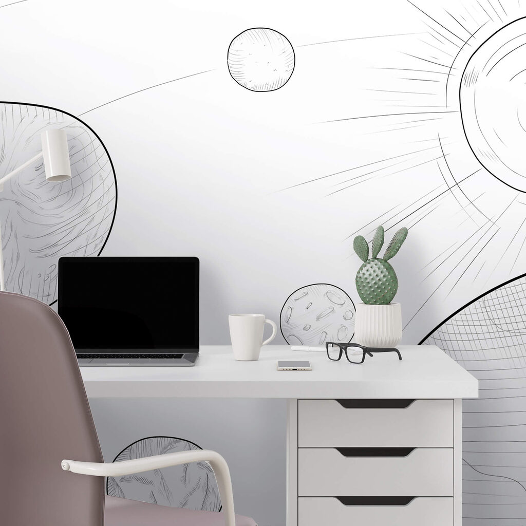 Disegno dei pianeti e del sole