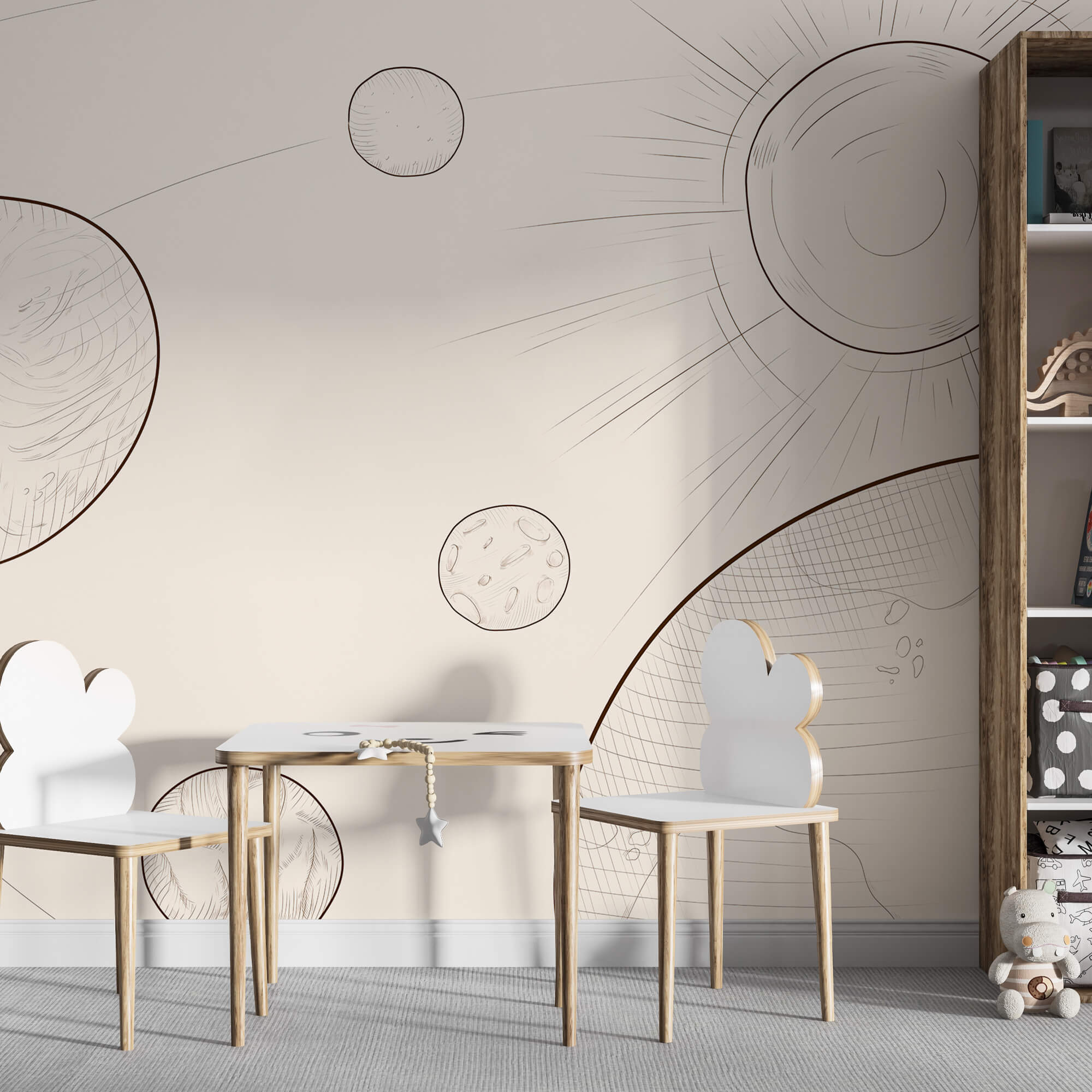 Disegno del sole e della terra