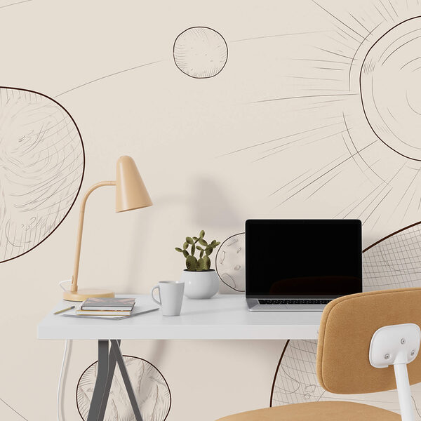 Disegno del sole e della terra