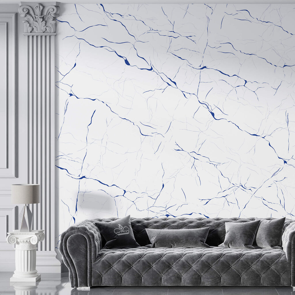 Superficie bianca con linee blu