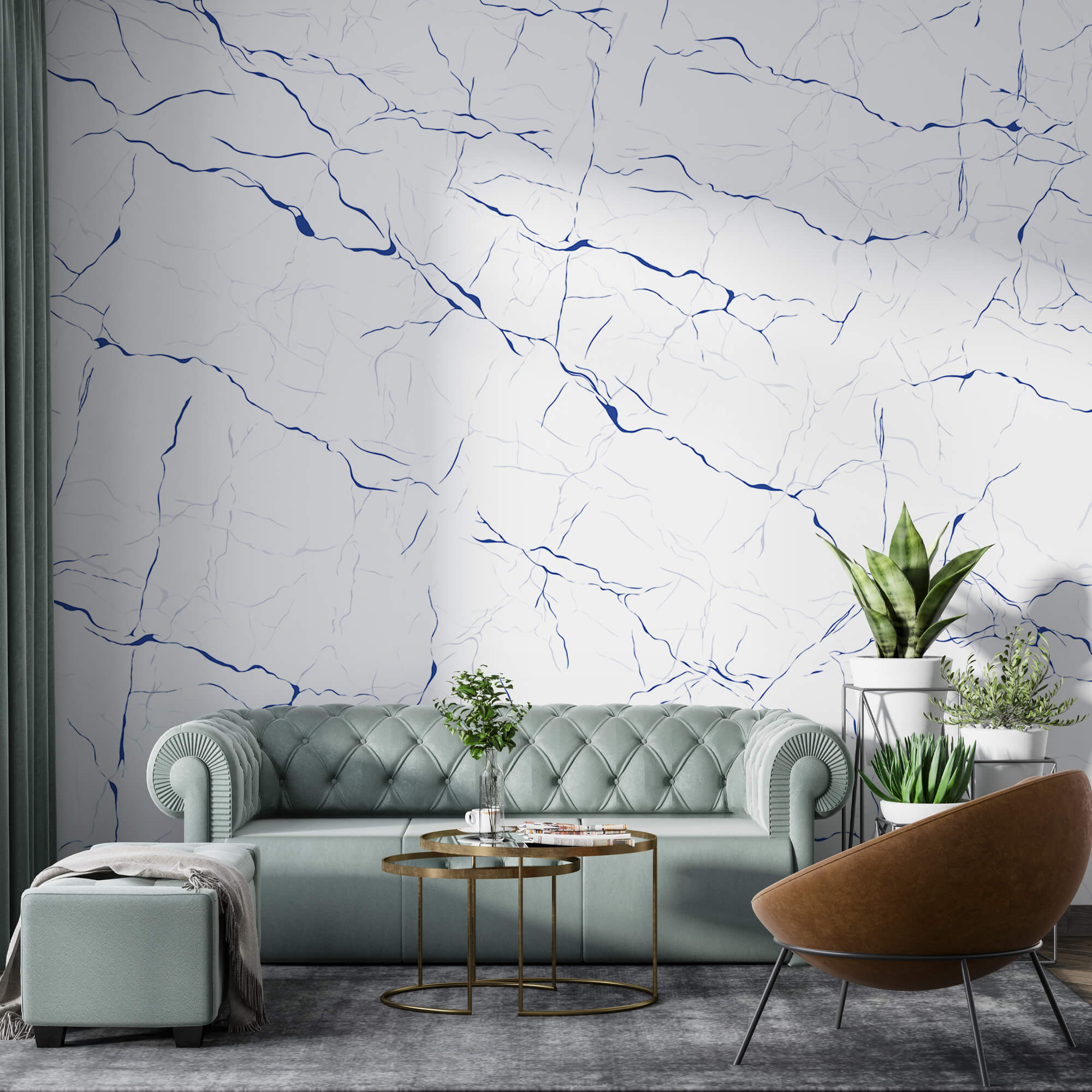 Superficie bianca con linee blu