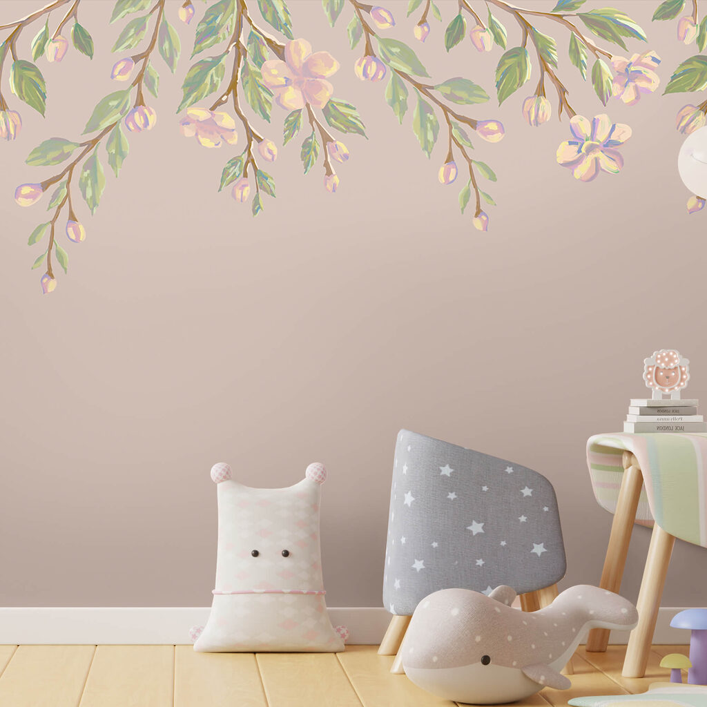 Delicato disegno floreale su sfondo tenue