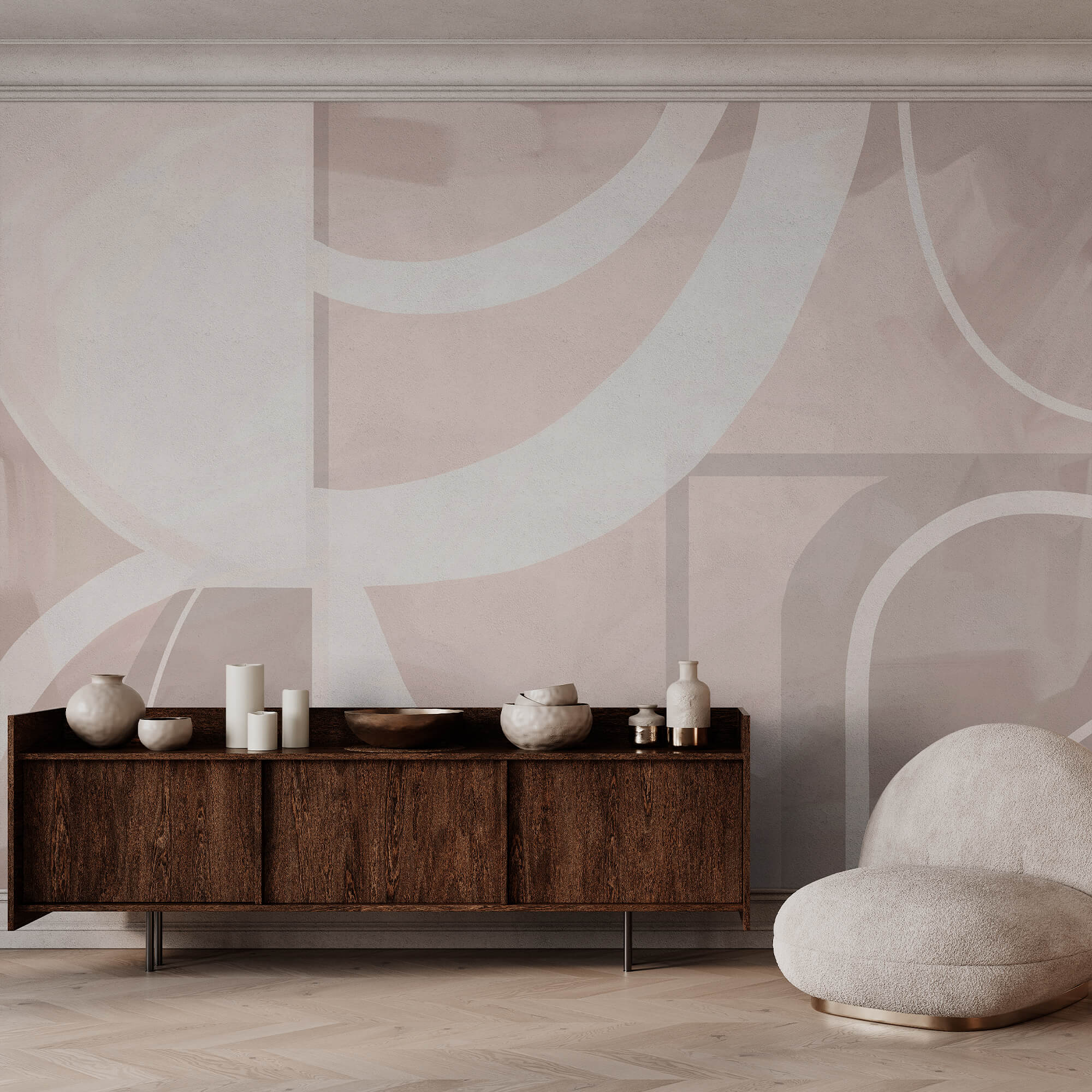 Forme astratte in tenui colori pastello Forme astratte in tenui colori pastello