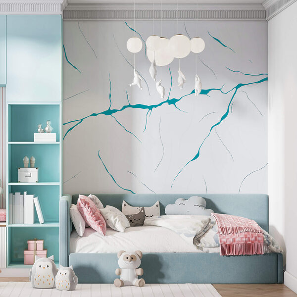 Linee blu su una superficie bianca Linee blu su una superficie bianca