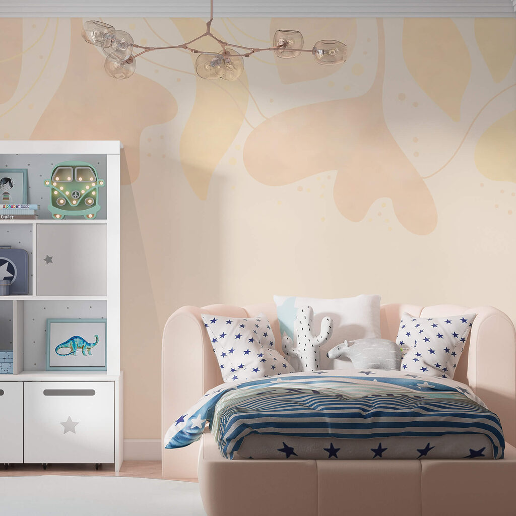 Delicate foglie color pastello su uno sfondo morbido Delicate foglie color pastello su uno sfondo morbido