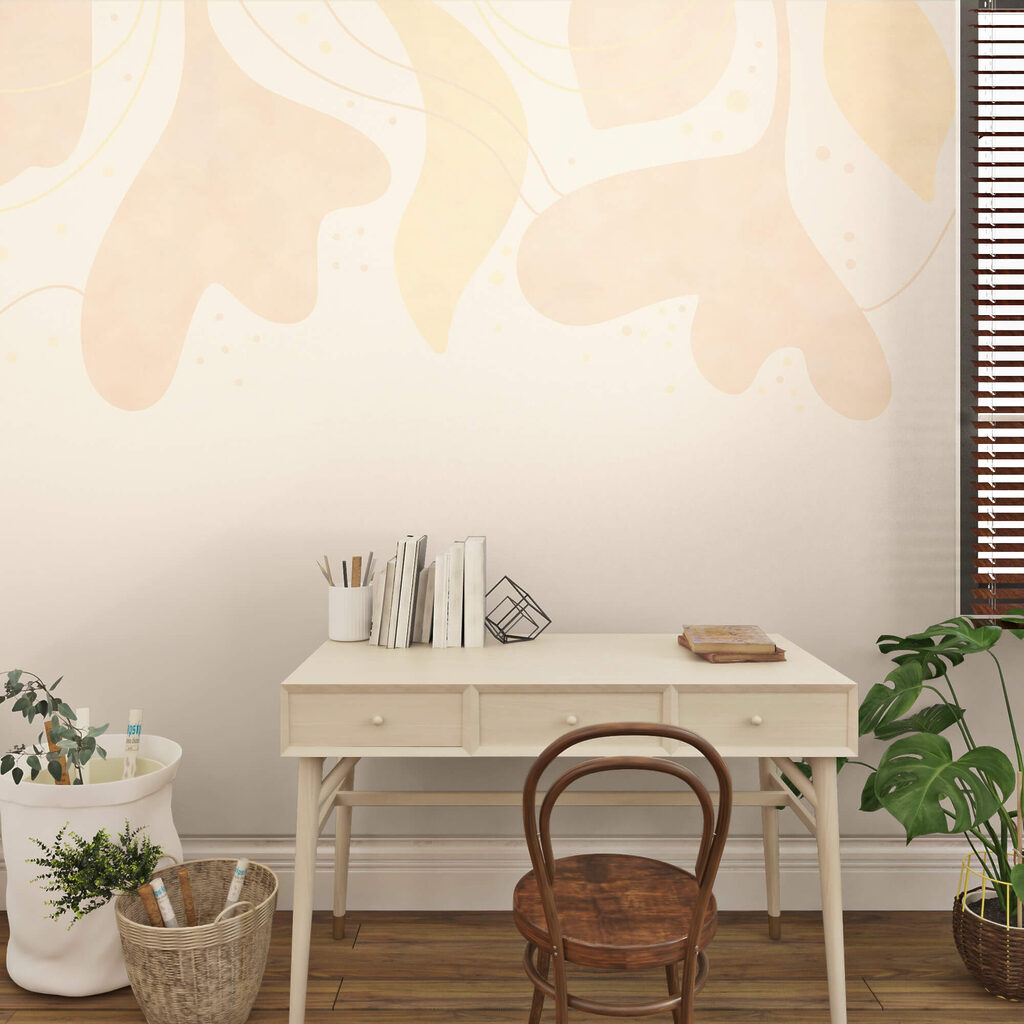 Delicate foglie color pastello su uno sfondo morbido Delicate foglie color pastello su uno sfondo morbido