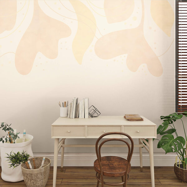 Delicate foglie color pastello su uno sfondo morbido Delicate foglie color pastello su uno sfondo morbido