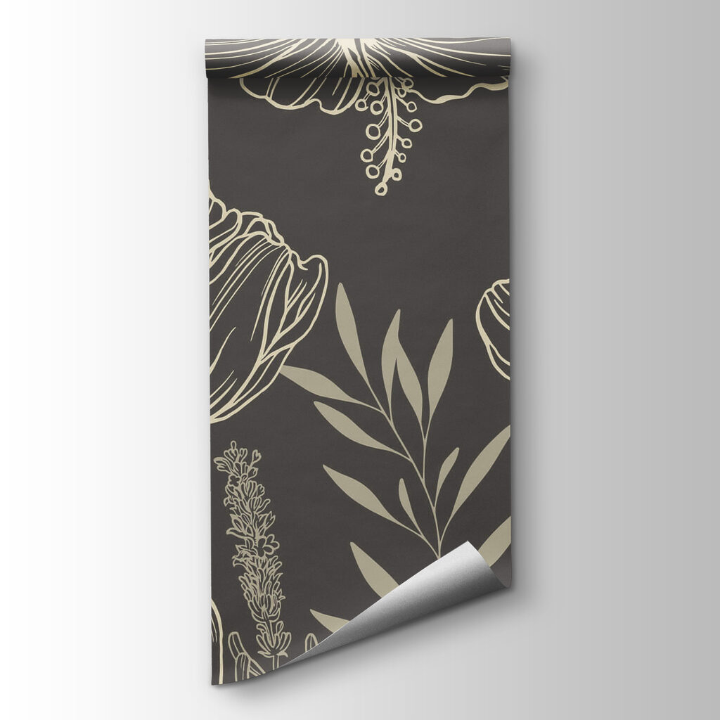 Delicate floral line art design Delicate floral line art design