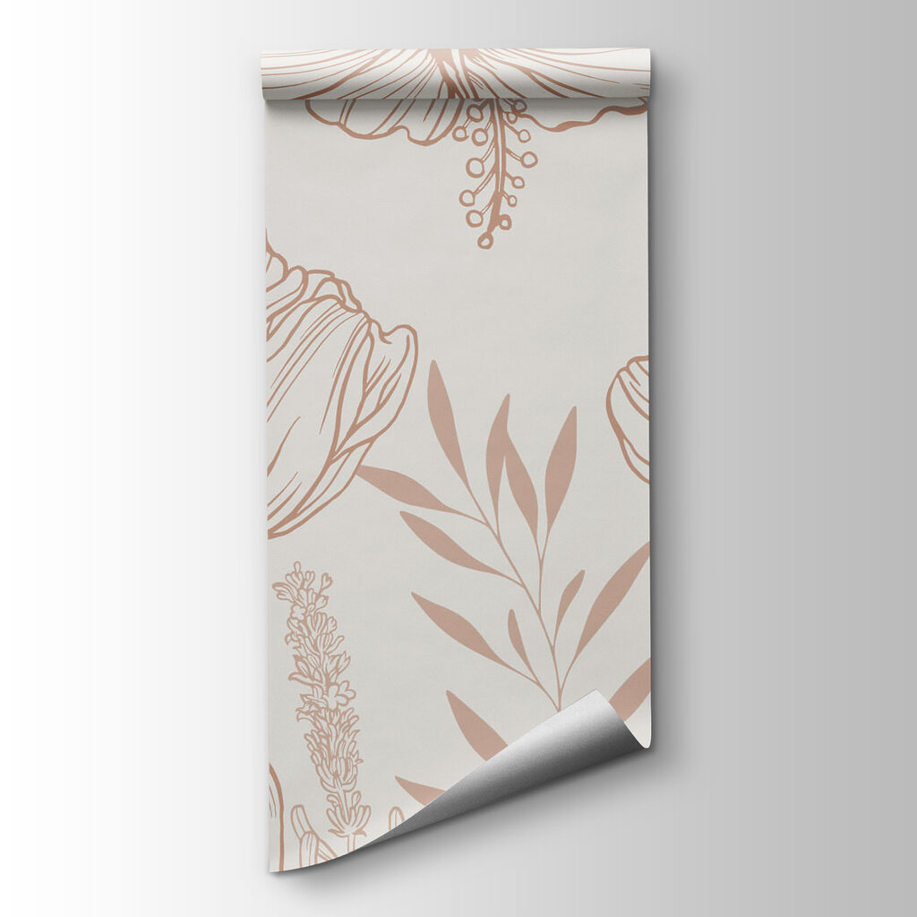 Delicate floral line art design Delicate floral line art design