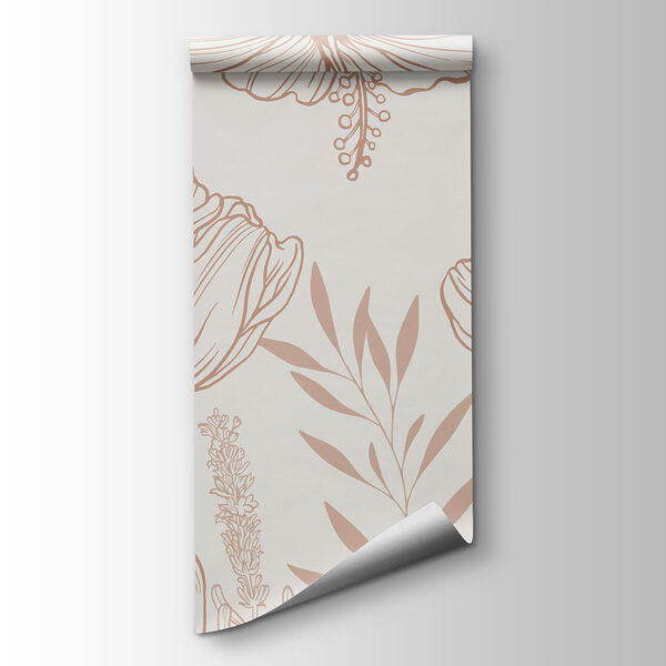 Delicate floral line art design Delicate floral line art design