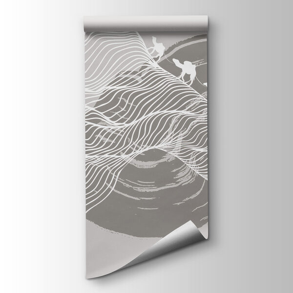 White lines on a gray background