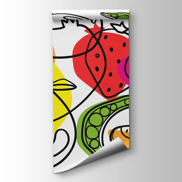 Drawing of different fruits and vegetables Drawing of different fruits and vegetables