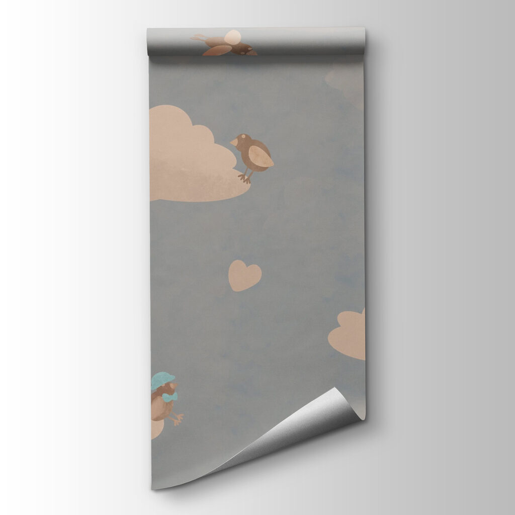 Pattern of birds flying in the sky