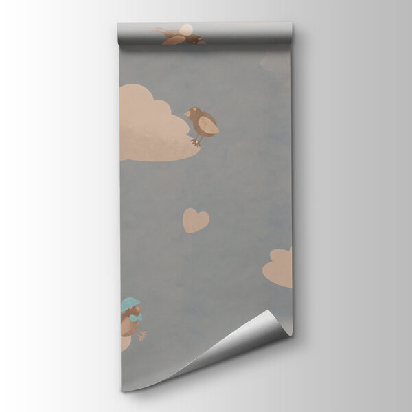 Pattern of birds flying in the sky