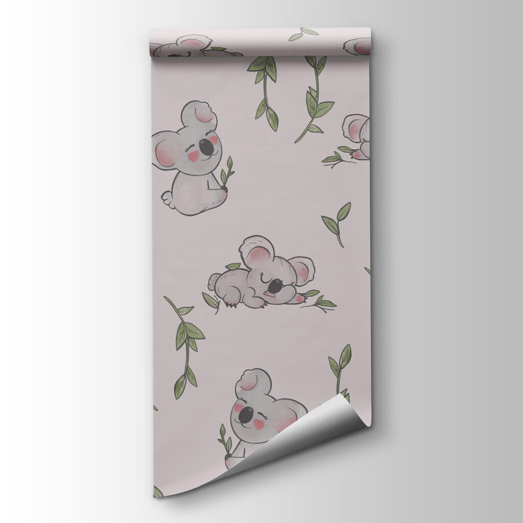 Pattern of koalas and leaves