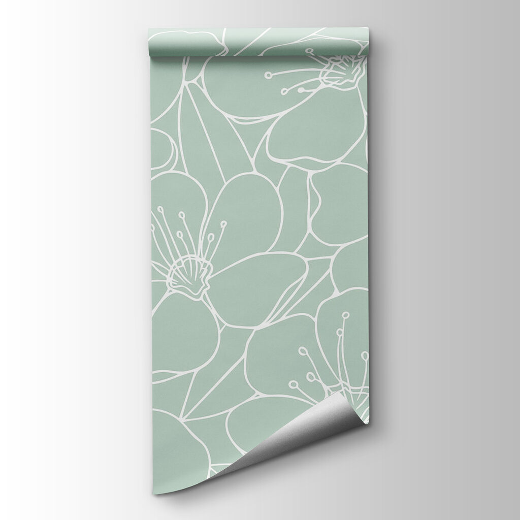 Pattern of flowers and leaves