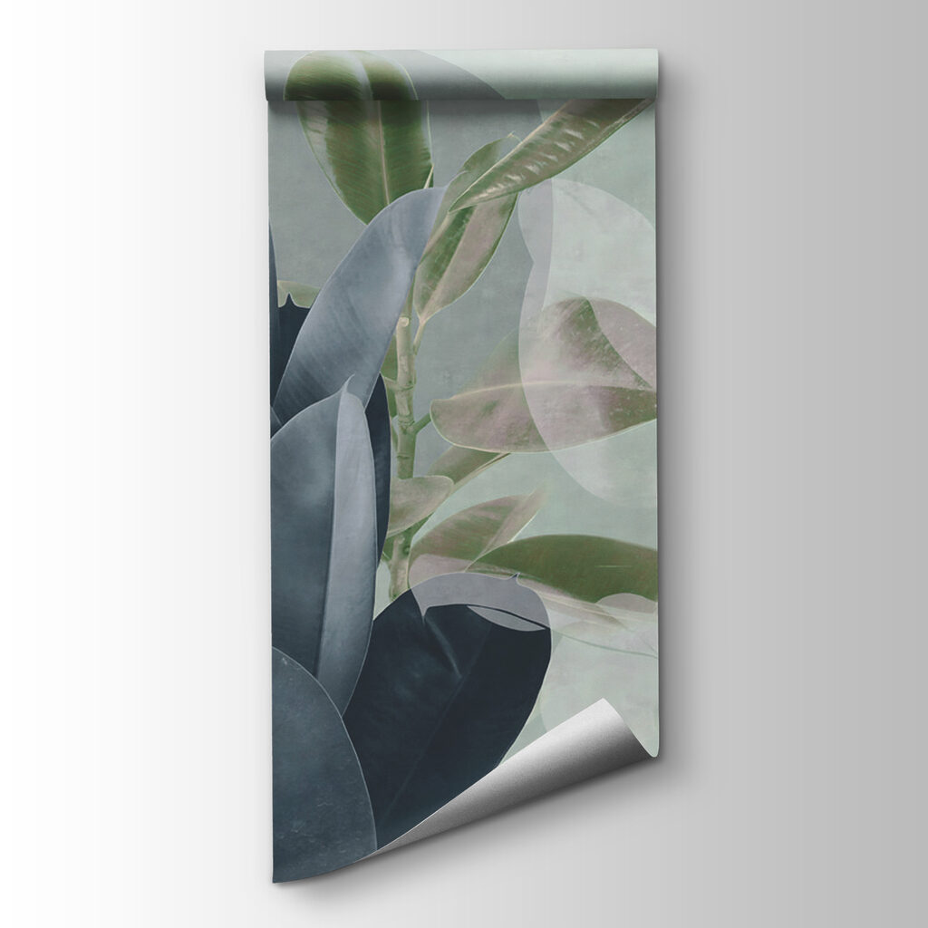 Elegant leaves on a pastel backdrop Elegant leaves on a pastel backdrop