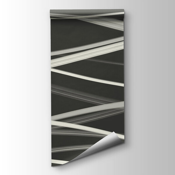 White lines on a black background