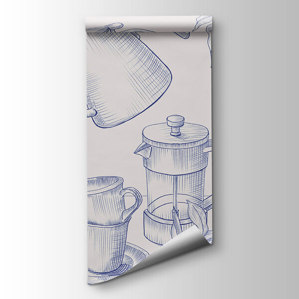 Drawing of coffee brewing process