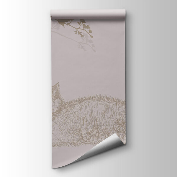 Cat lying on a tree branch