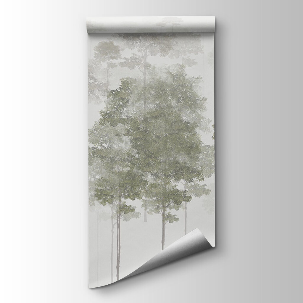 Group of trees in fog