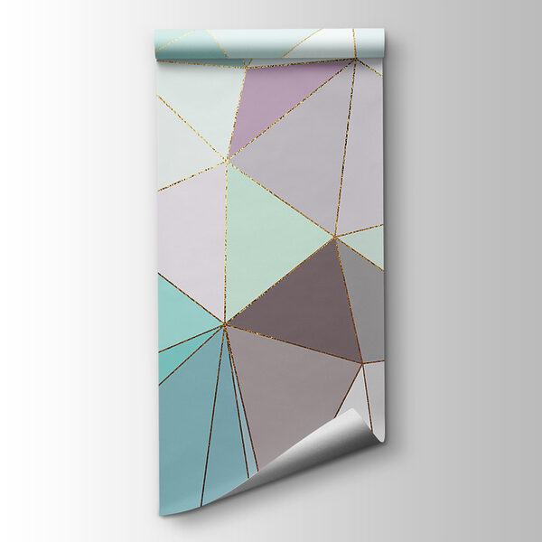 Abstract geometric pastel mosaic pattern