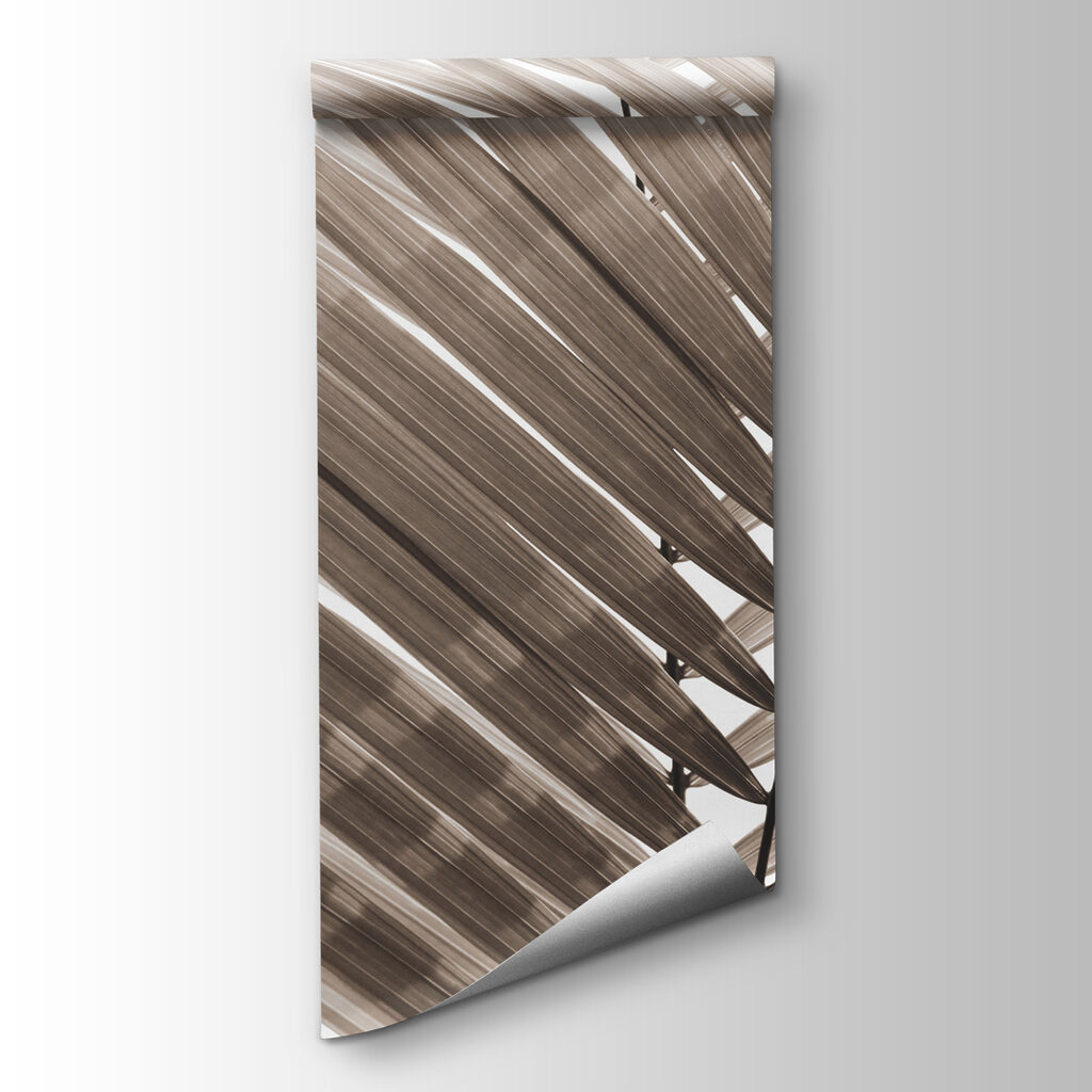 Elegant palm leaves in soft tones