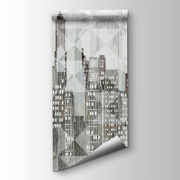 City skyline with many windows