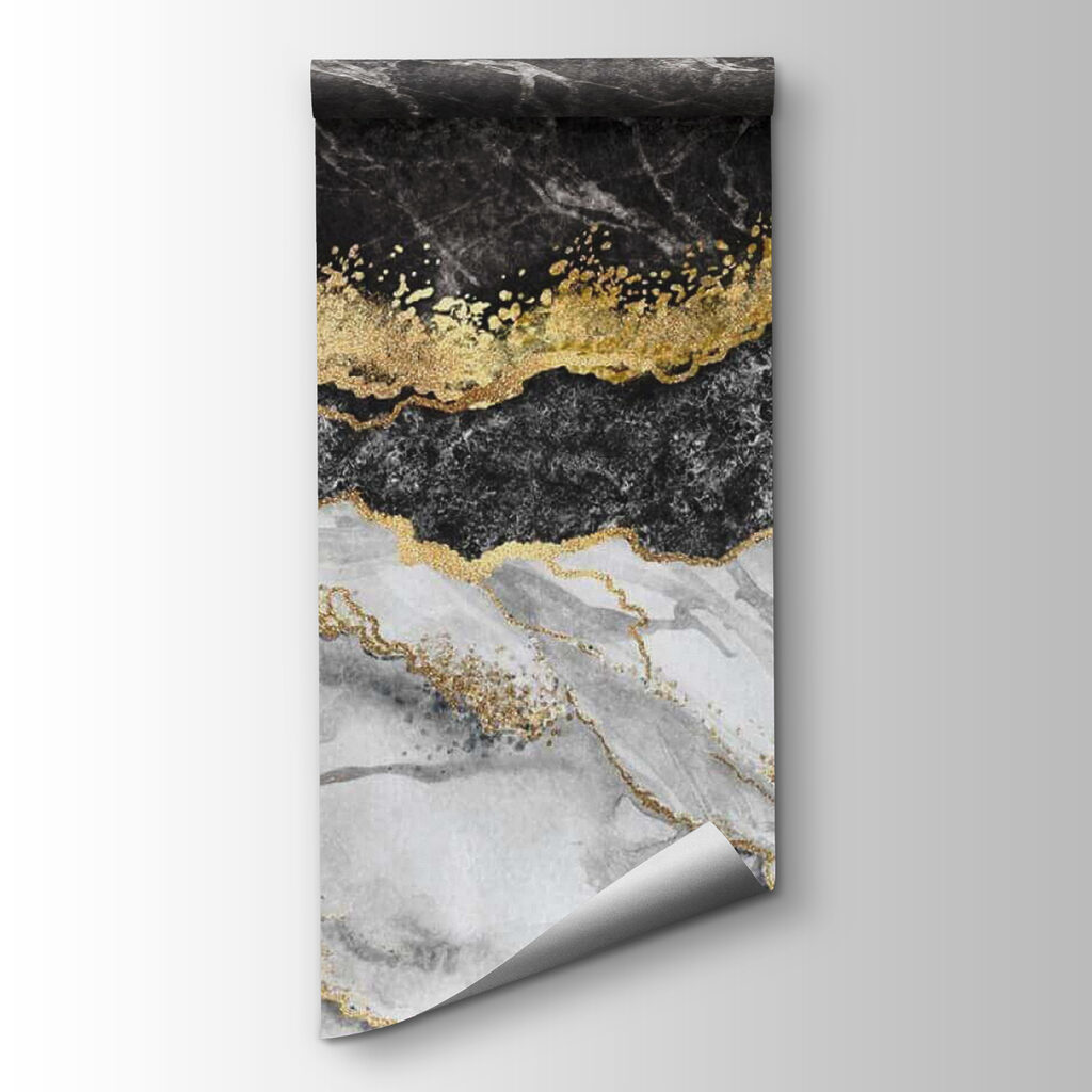 Marble Elegance with Glittering Accents