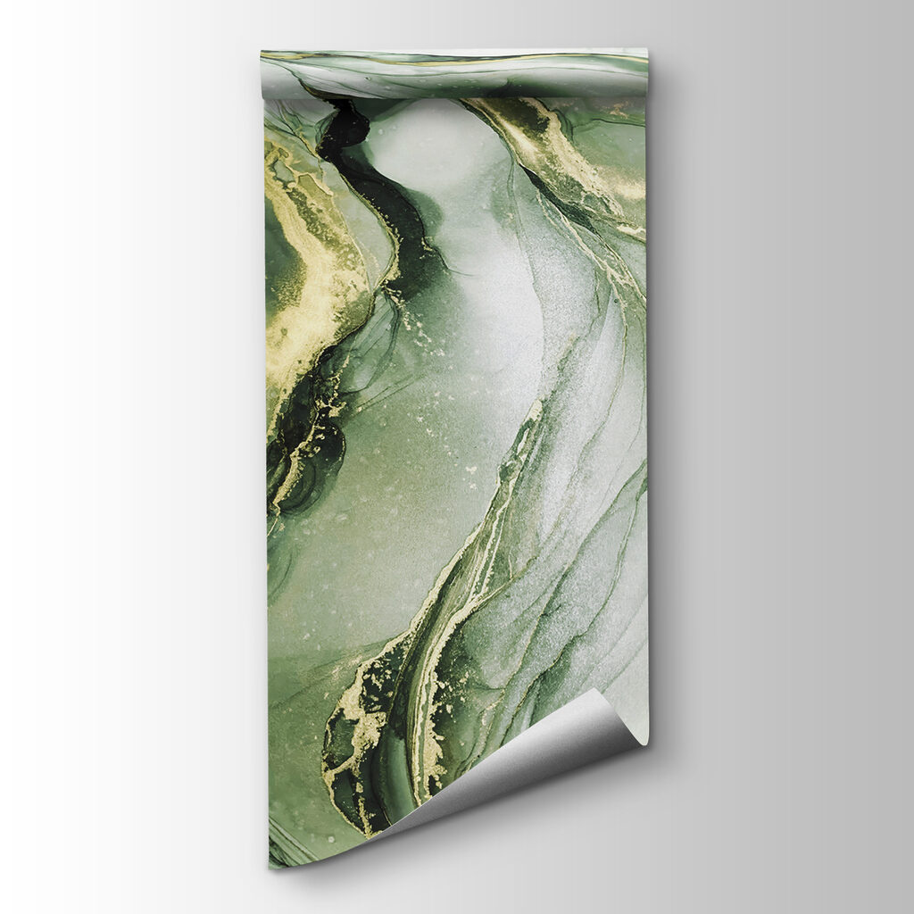 A close up of a painting