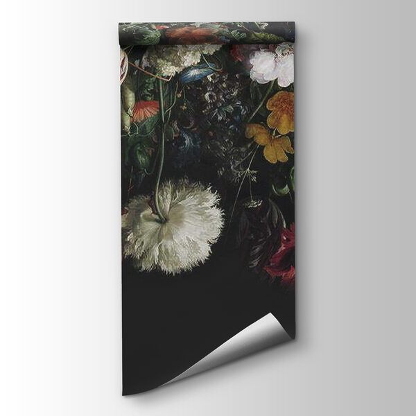 Group of flowers on a black background