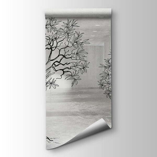 Group of trees drawn on the wall