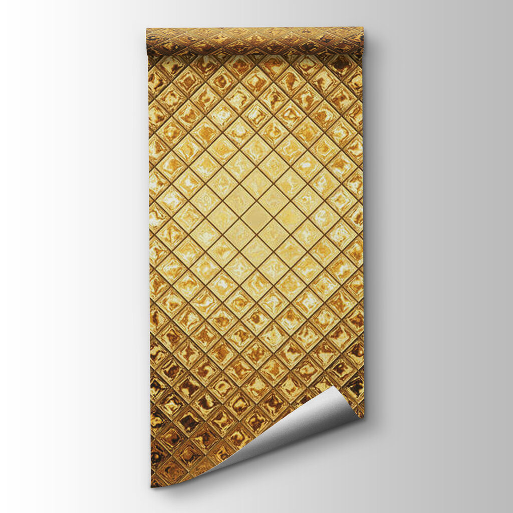 Luminous metallic geometric pattern