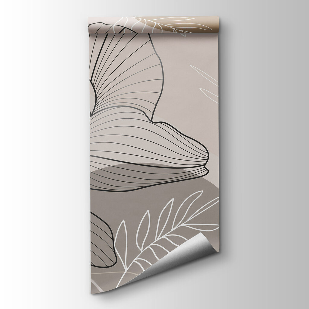 Elegant floral line art design