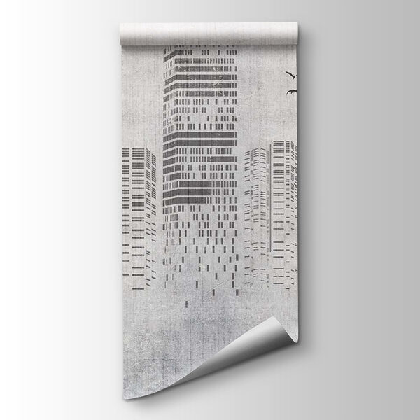 Greyscale image of a city