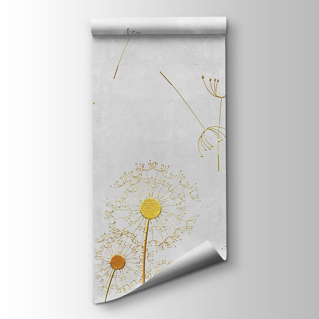 Yellow dandelions with seeds